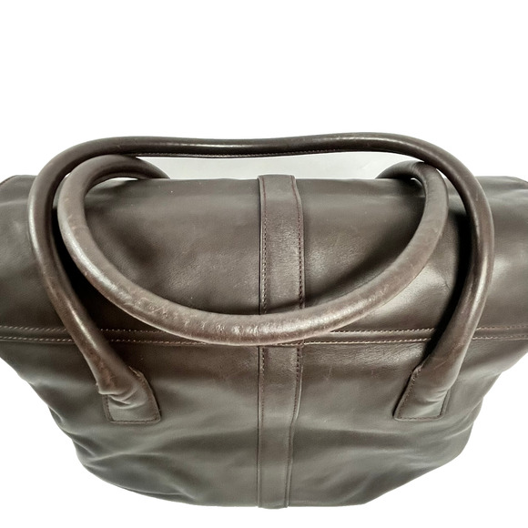 Chanel Travel Bag Dark Brown Lambskin Leather Vintage 1997-1999 w/COA - Picture 4 of 16